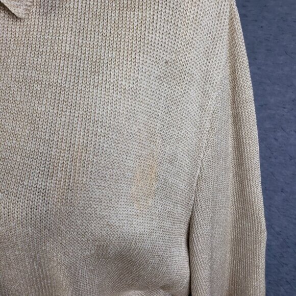 Vintage ST. JOHN Sport Santana Knit Blazer Jacket Crest Full Zip size M Cream - Picture 14 of 16